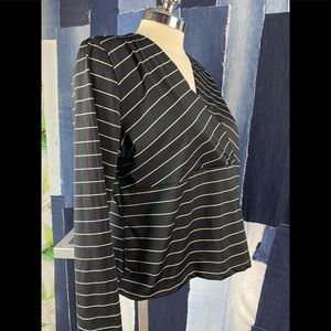 Marsellis Collection Pin Strip Long Sleeve Top